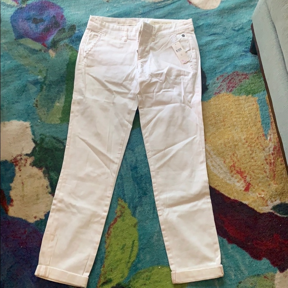 Pilcro Anthropologie white chinos